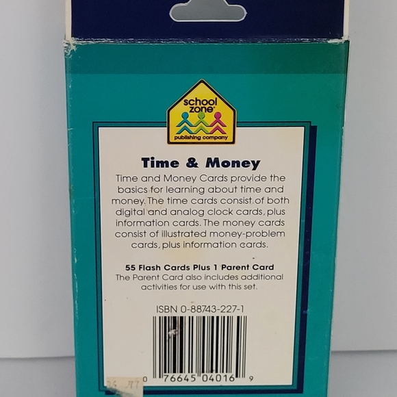 Time & Money Flash Cards School Zone Publishing Elementary Home School Study. En - Picture 3 of 4